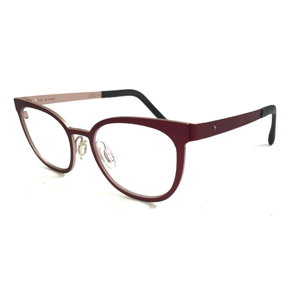 Blackfin Eyeglasses Frames BF878 COL.1115 Red Pink Titanium Cat Eye 47-18-145